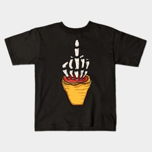 Middle finger skull Kids T-Shirt